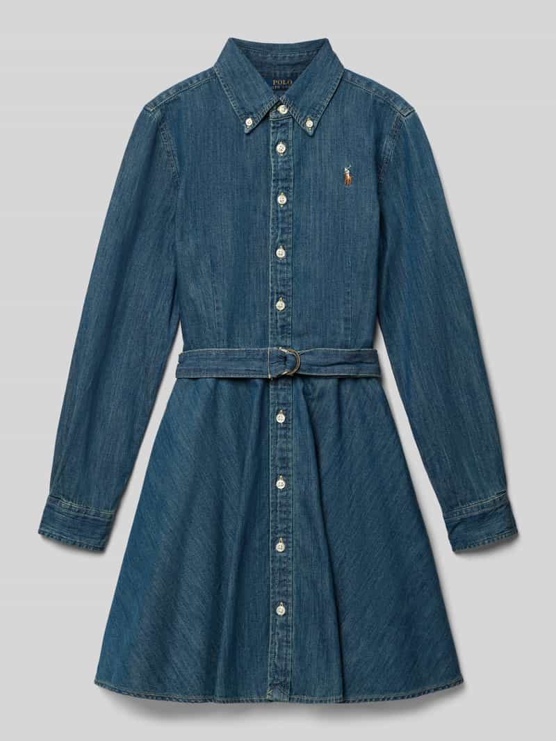 Polo Ralph Lauren Teens Jeansjurk met knoopsluiting