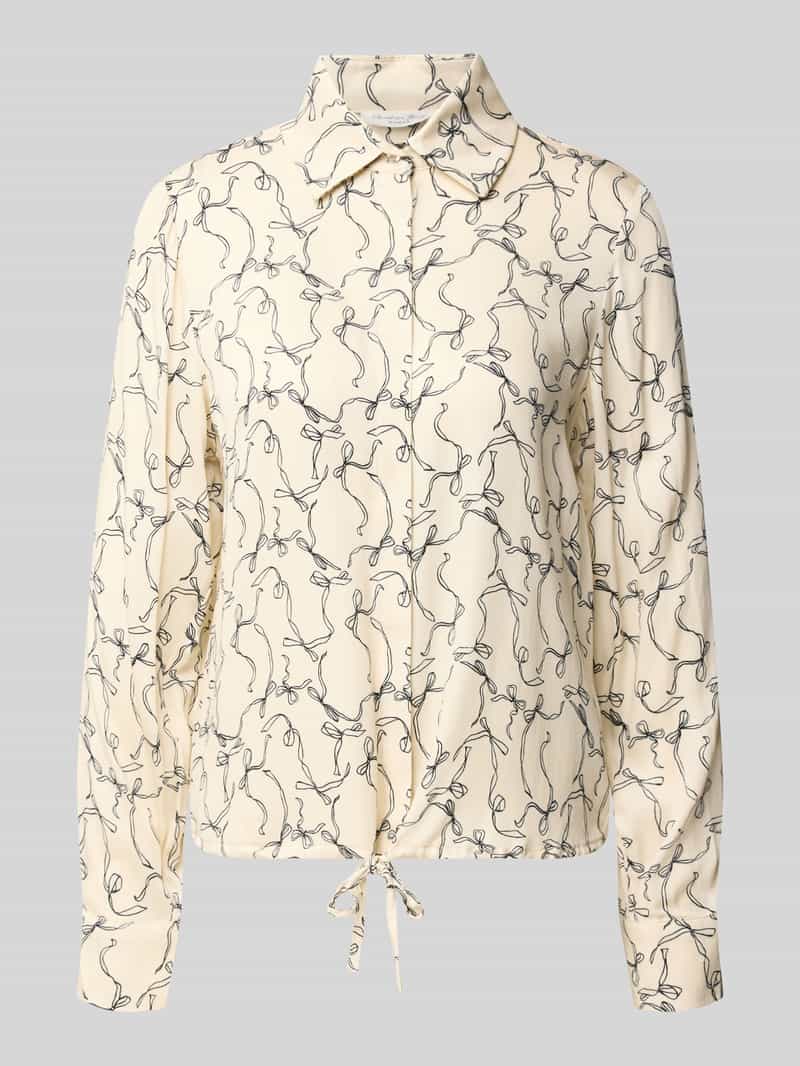 Christian Berg Woman Regular fit overhemdblouse van pure viscose met all-over motief