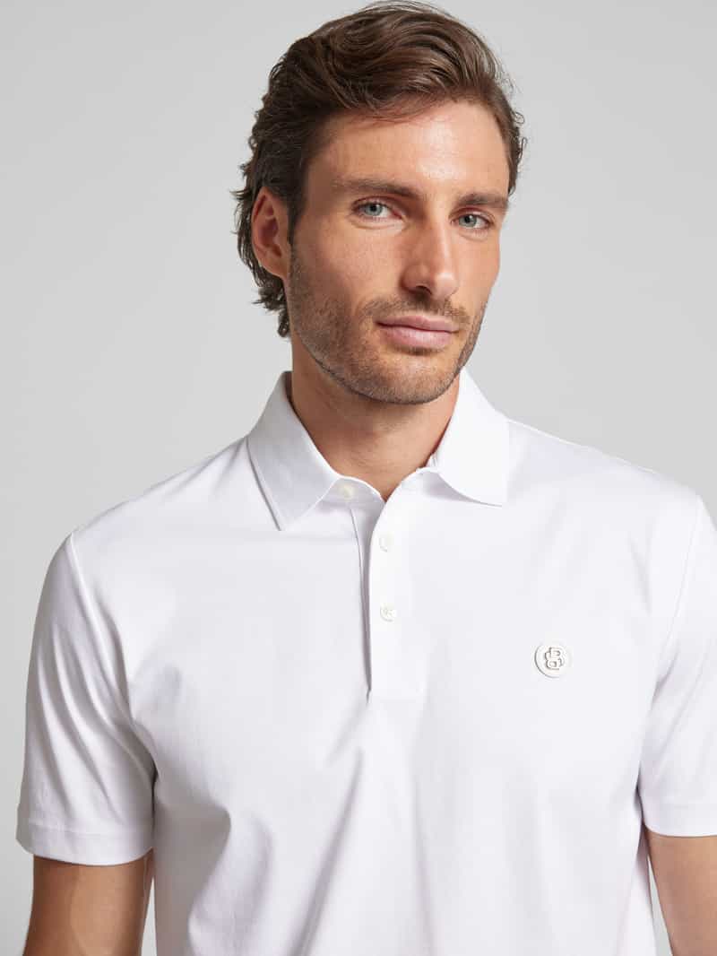 Boss Slim fit poloshirt met labelpatch model 'Parris'