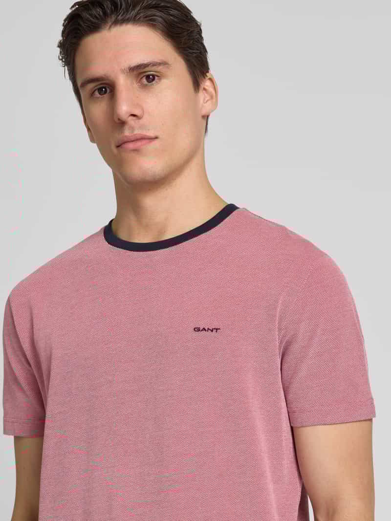 Gant T-shirt met structuurmotief