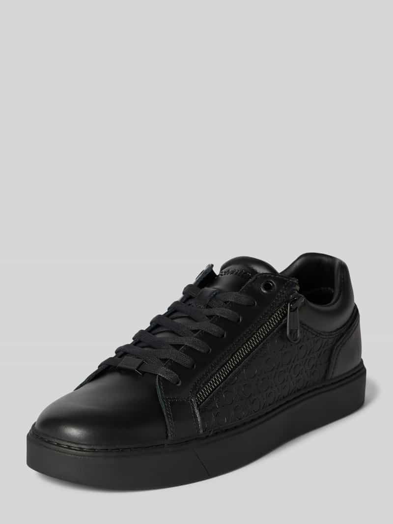 CK Calvin Klein Leren sneakers met ritssluiting opzij