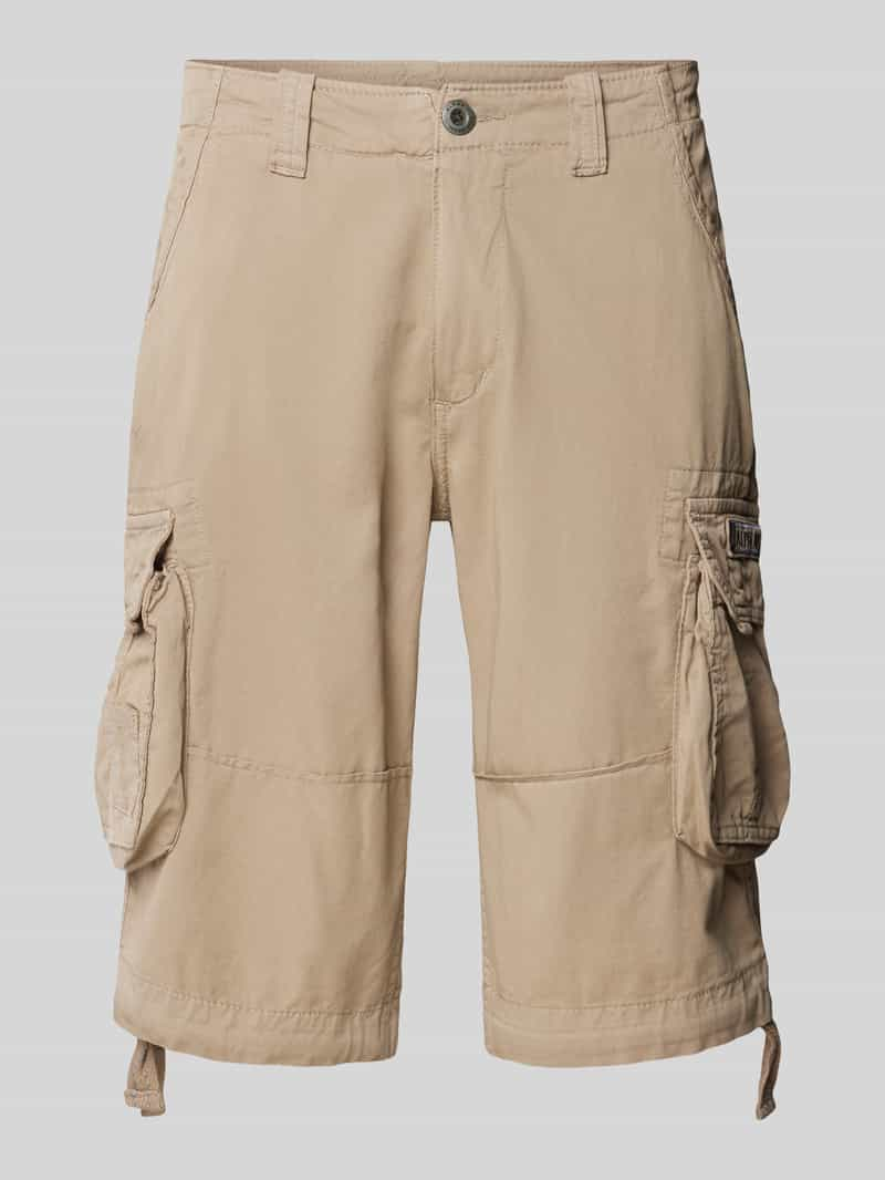 alpha industries Korte regular fit cargobroek met tunnelkoordjes model 'JET SHORT'