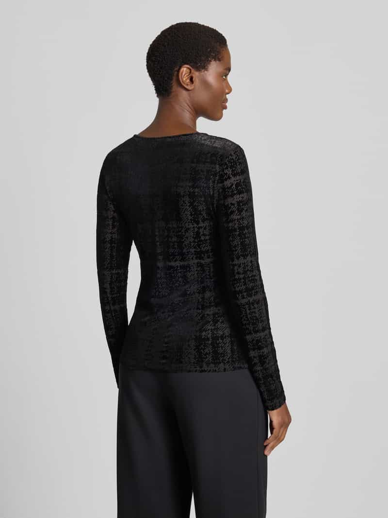 Christian Berg Woman Selection shirt met lange mouwen met structuurpatroon