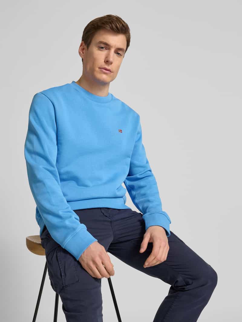 Napapijri Sweatshirt met labelstitching model 'BALIS'
