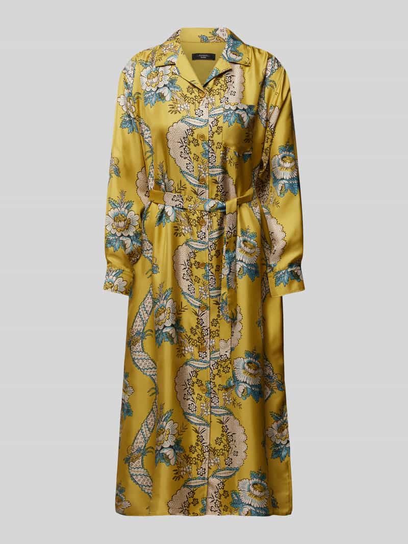 Weekend Max Mara Zijden jurk met strikceintuur model 'GAIA'