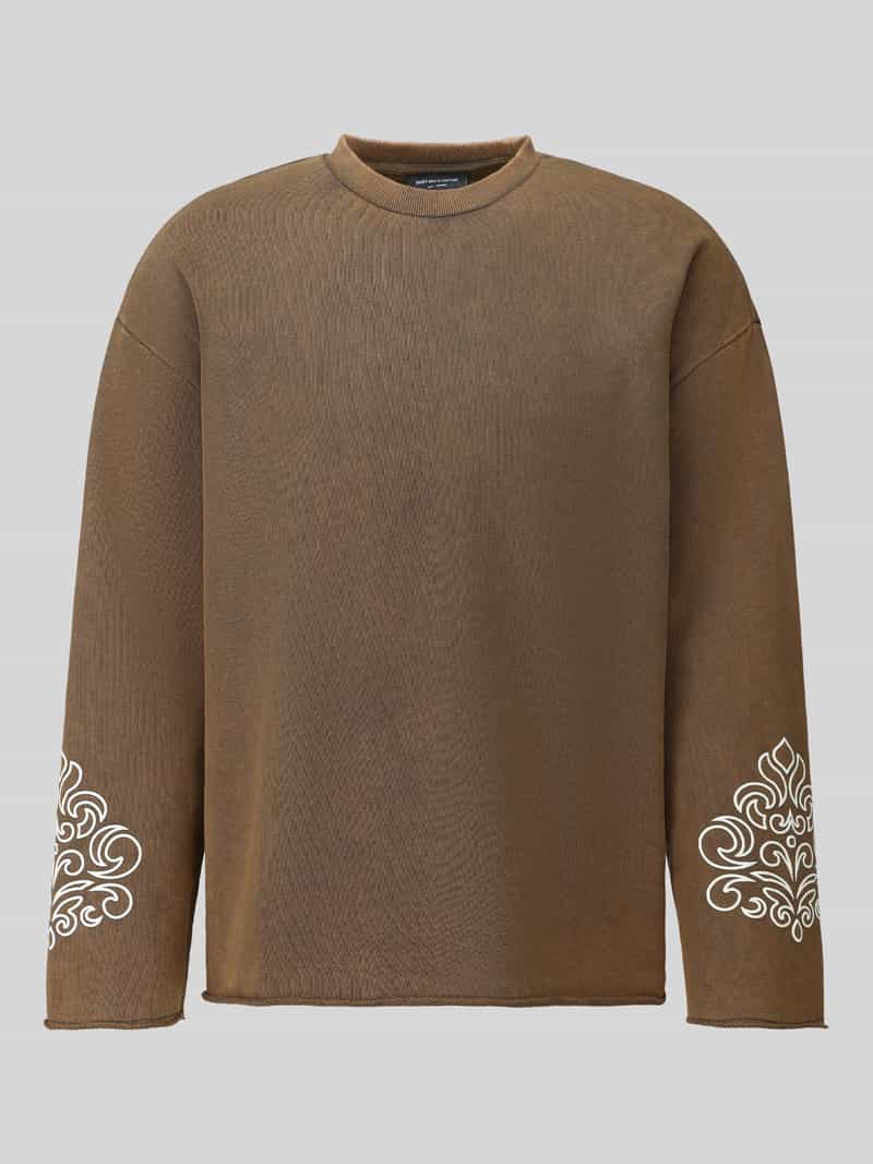 Don´t Waste Culture Sweatshirt met geborduurde mouwen model 'ONA'