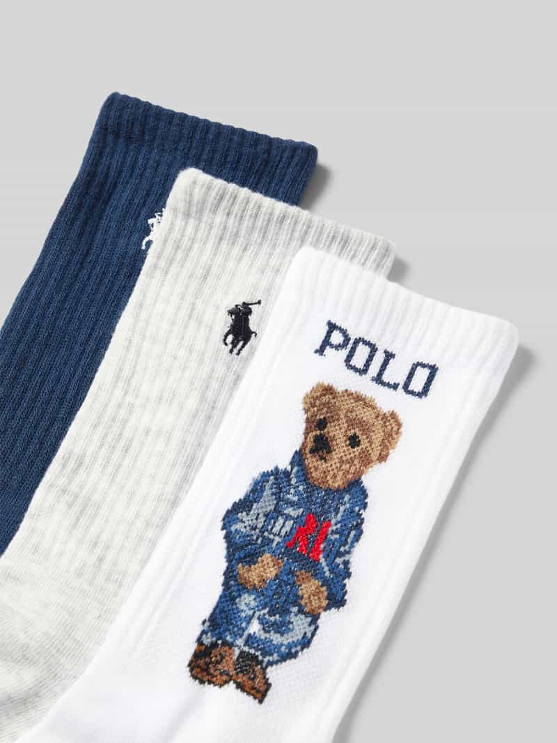 Polo Ralph Lauren Sokken met labeldetail in een set van 3 paar