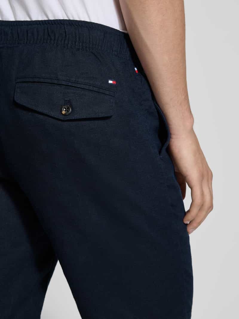 Tommy Hilfiger Korte relaxed fit broek van linnenmix