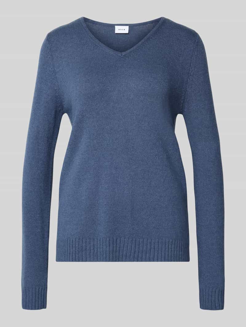 Vila Trui met V-hals VIRIL V-NECK L/S KNIT TOP - NOOS