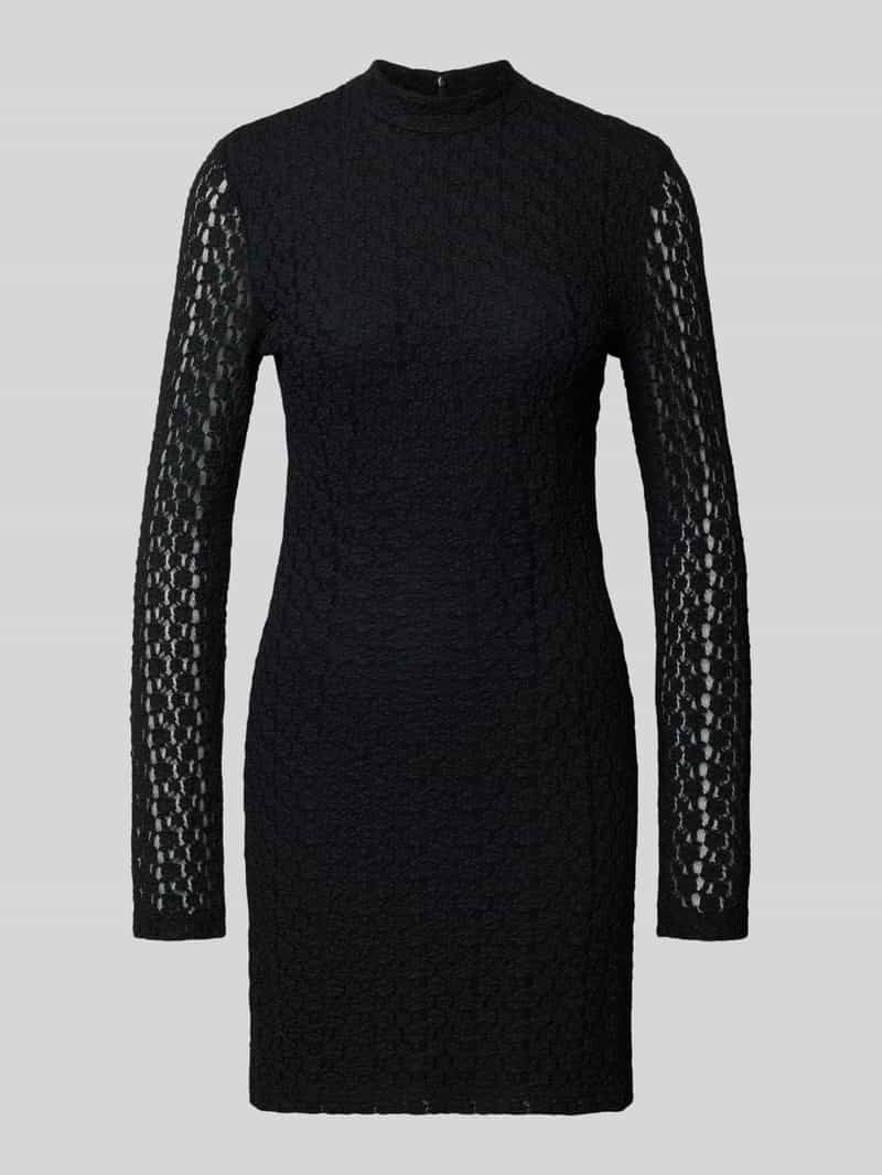 bardot Cocktailjurk met geribde ronde hals model 'VEZZA'