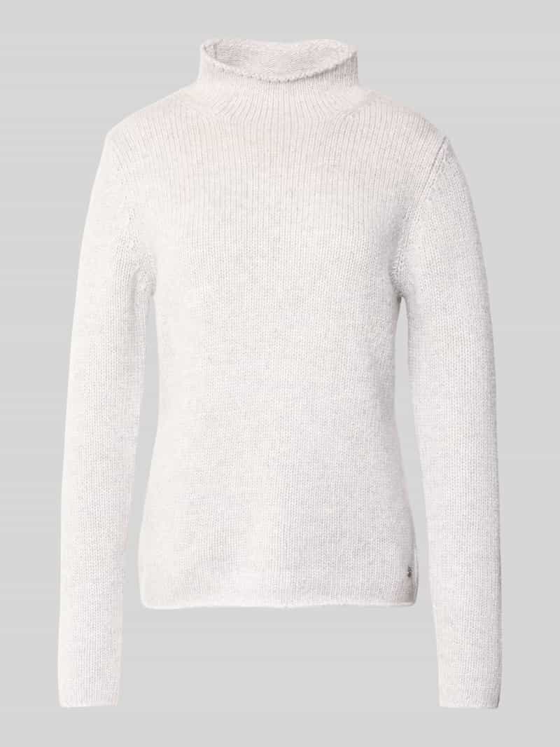 FYNCH-HATTON Gebreide pullover van lanawol met opstaande kraag