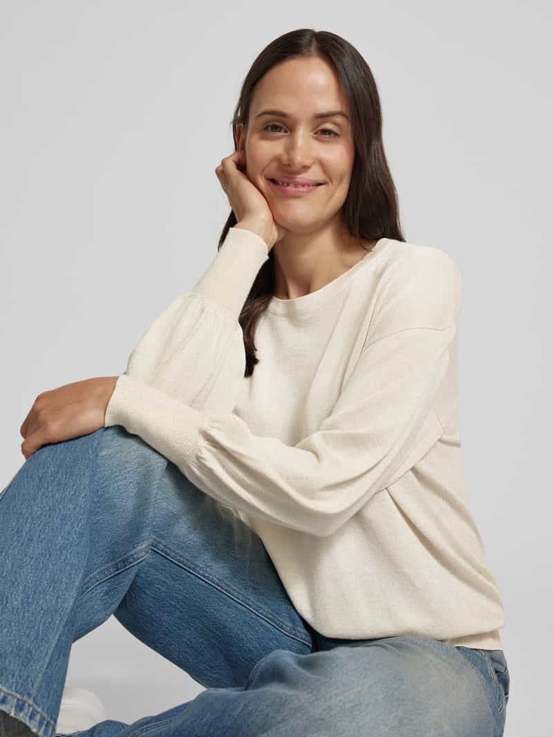 Kaffe Gebreide pullover met ribboorden model 'regina'