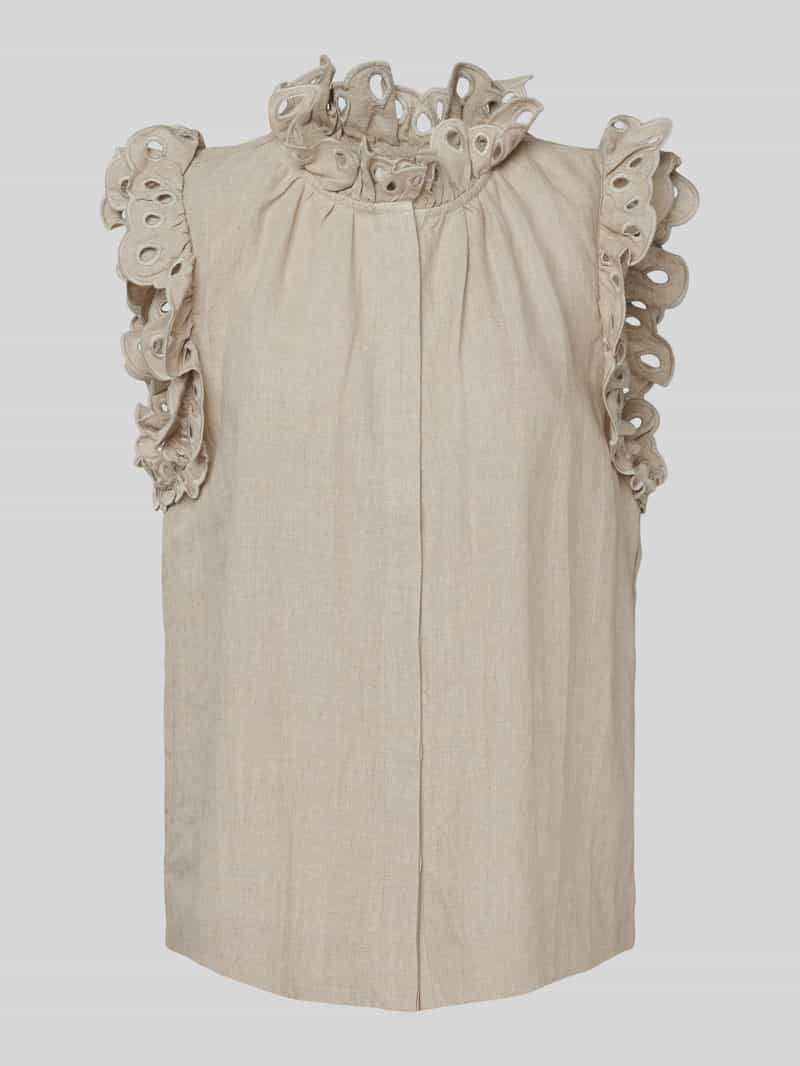 Copenhagen Muse Linnen blouse in mouwloos design model 'NATULI'