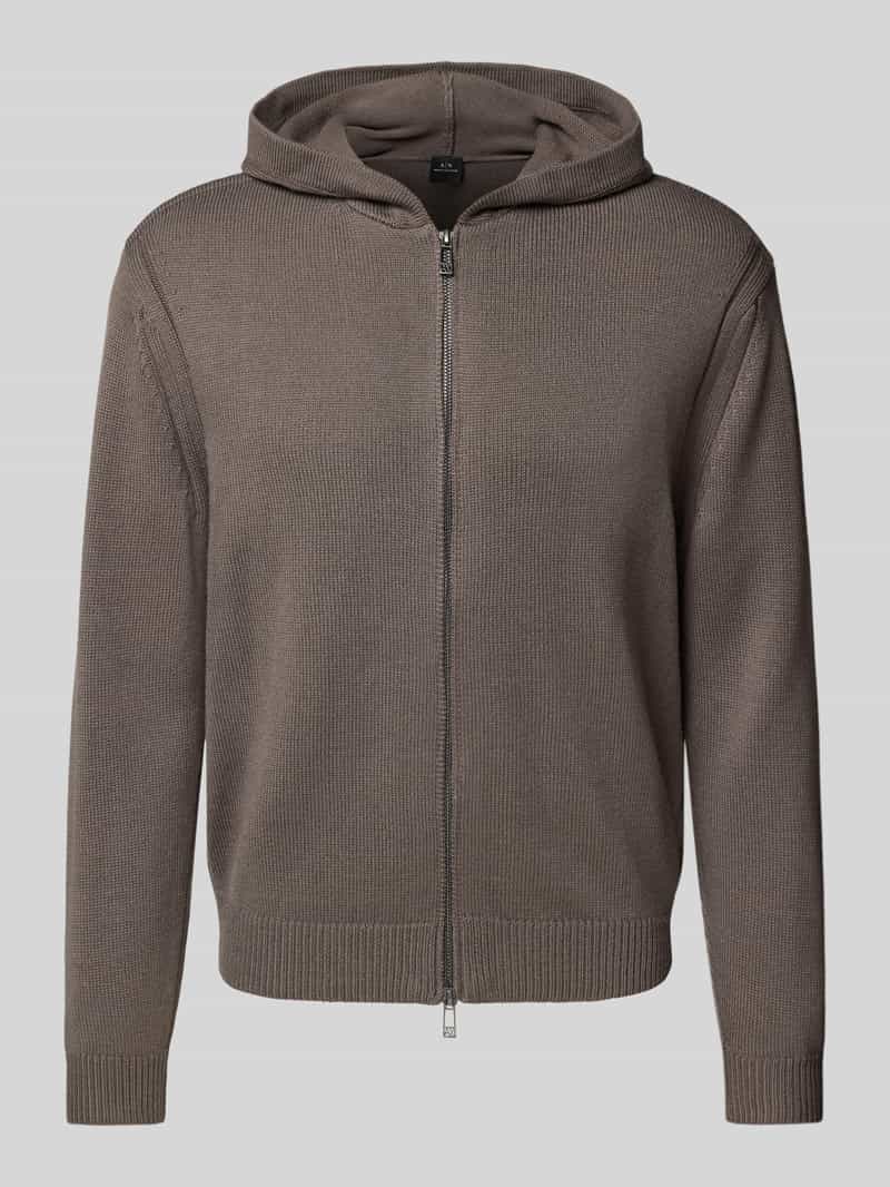 Armani Exchange Gebreid jack met capuchon