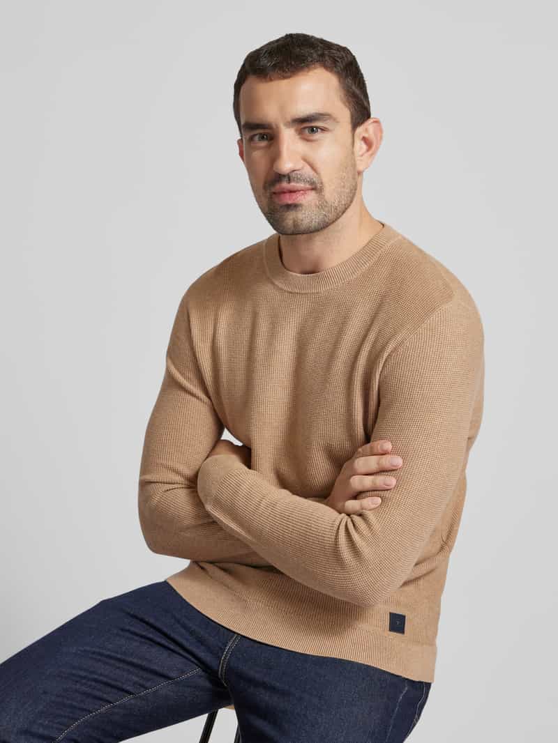 Tom Tailor Regular fit gebreide pullover van ademend en zacht katoen