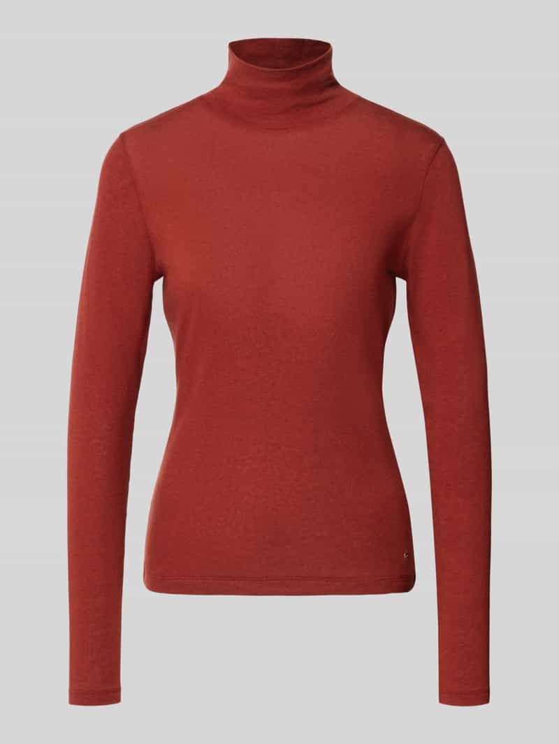 Slim fit shirt met lange mouwen van lyocellmix met wol,
