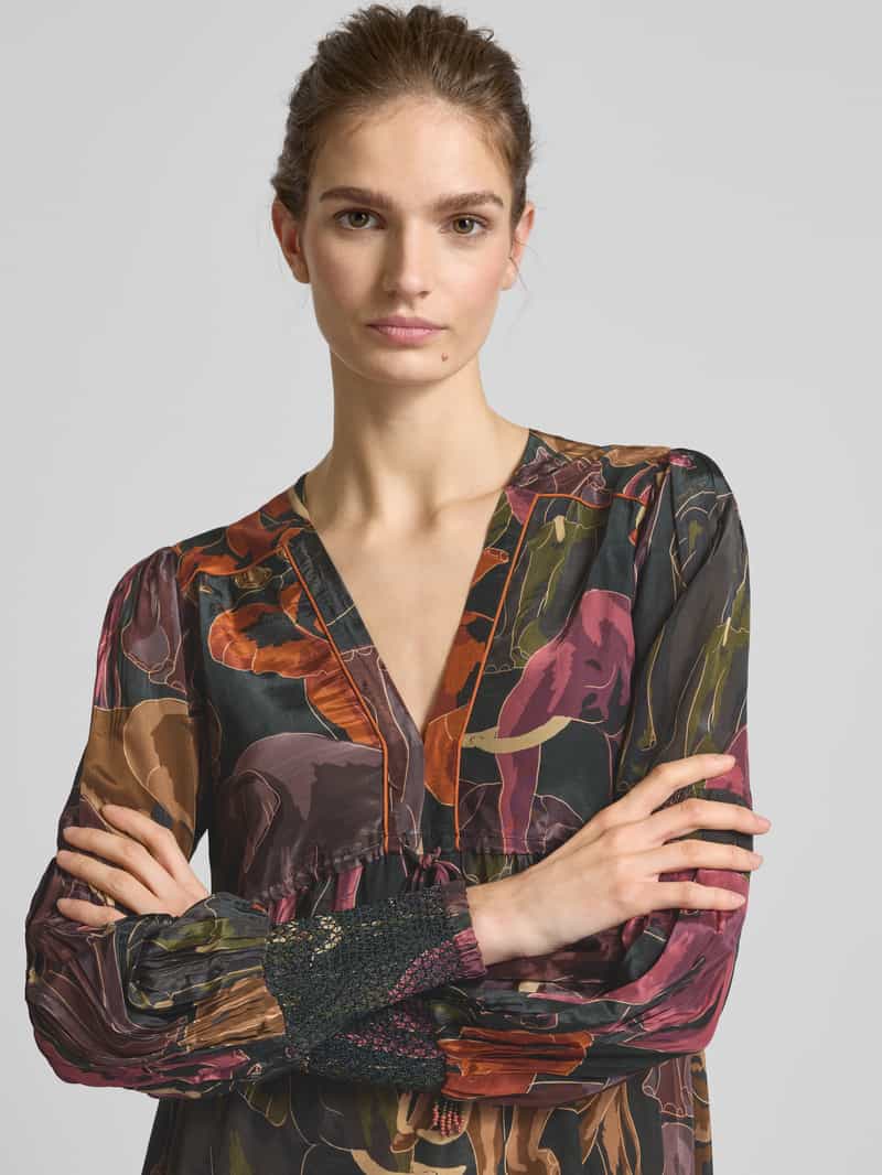 FARM RIO Midi-jurk met V-hals