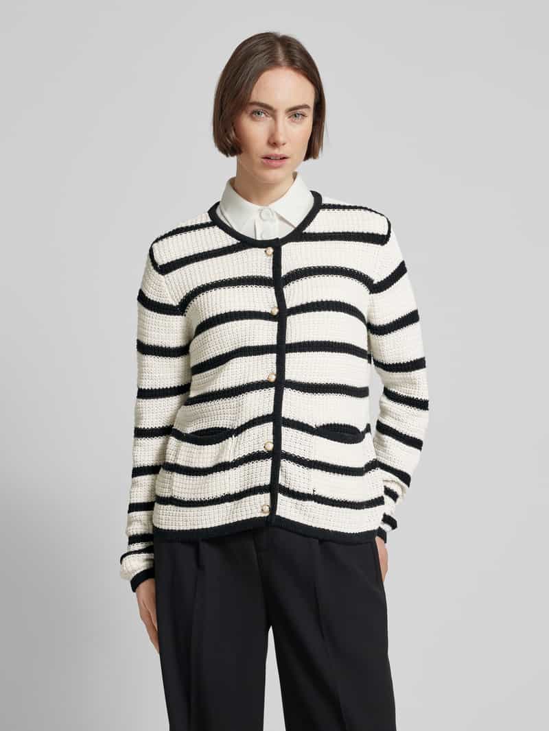 Gebreid jack met streepmotief, model 'Cotla' FREE/QUENT