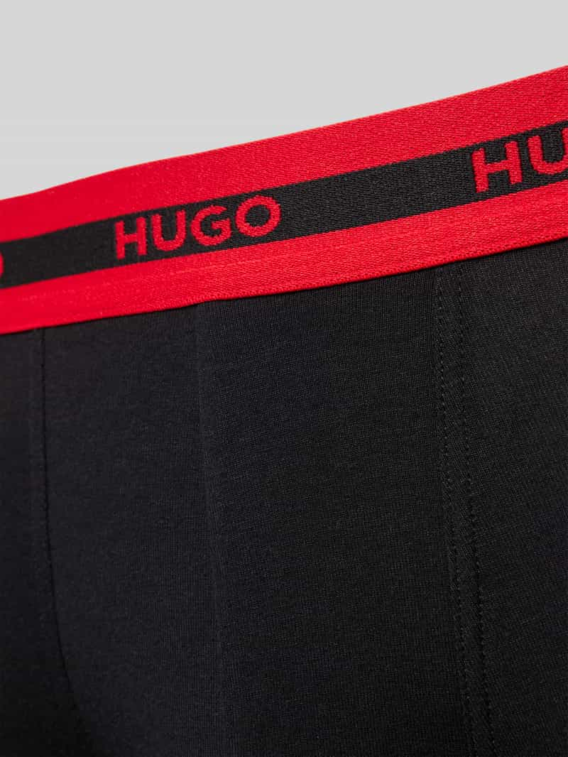 HUGO Boxershort met labeldetails in een set van 3 stuks