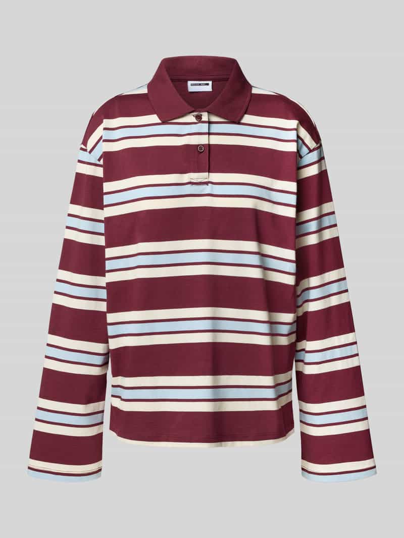 Noisy May Shirt met lange mouwen en korte knoopsluiting model 'AURA'