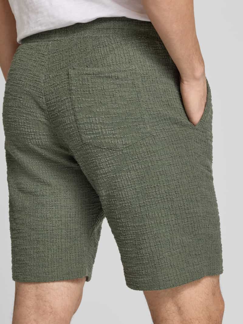 MCNEAL Korte regular fit broek met structuurmotief