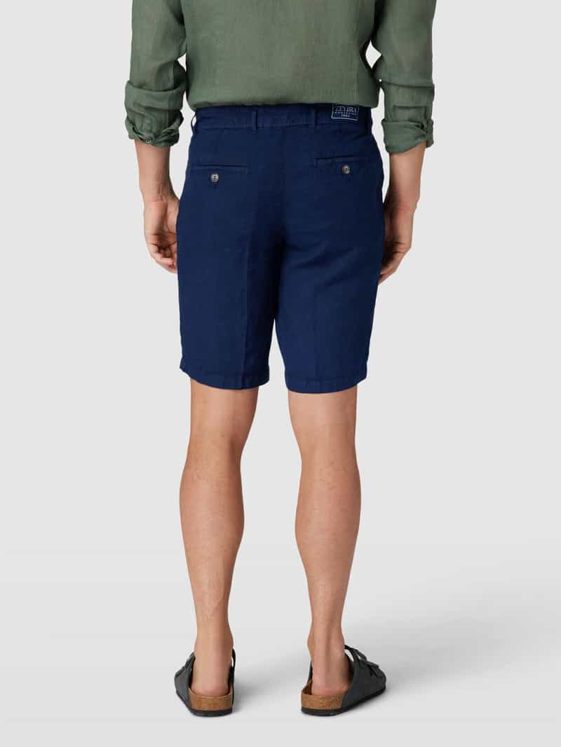 Bermuda van linnen met Franse steekzak Zeybra