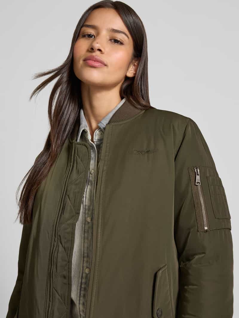 Original Bombers Parka met opstaande kraag en tweewegsritssluiting