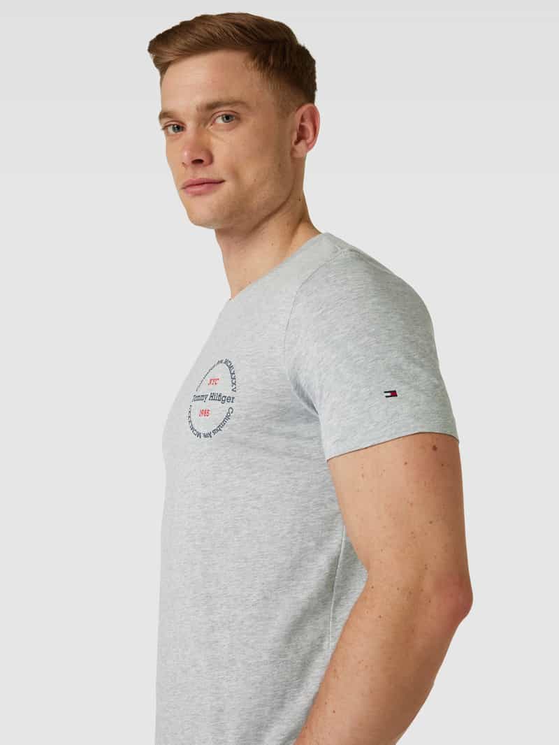 Tommy Hilfiger Slim fit T-shirt met ronde hals