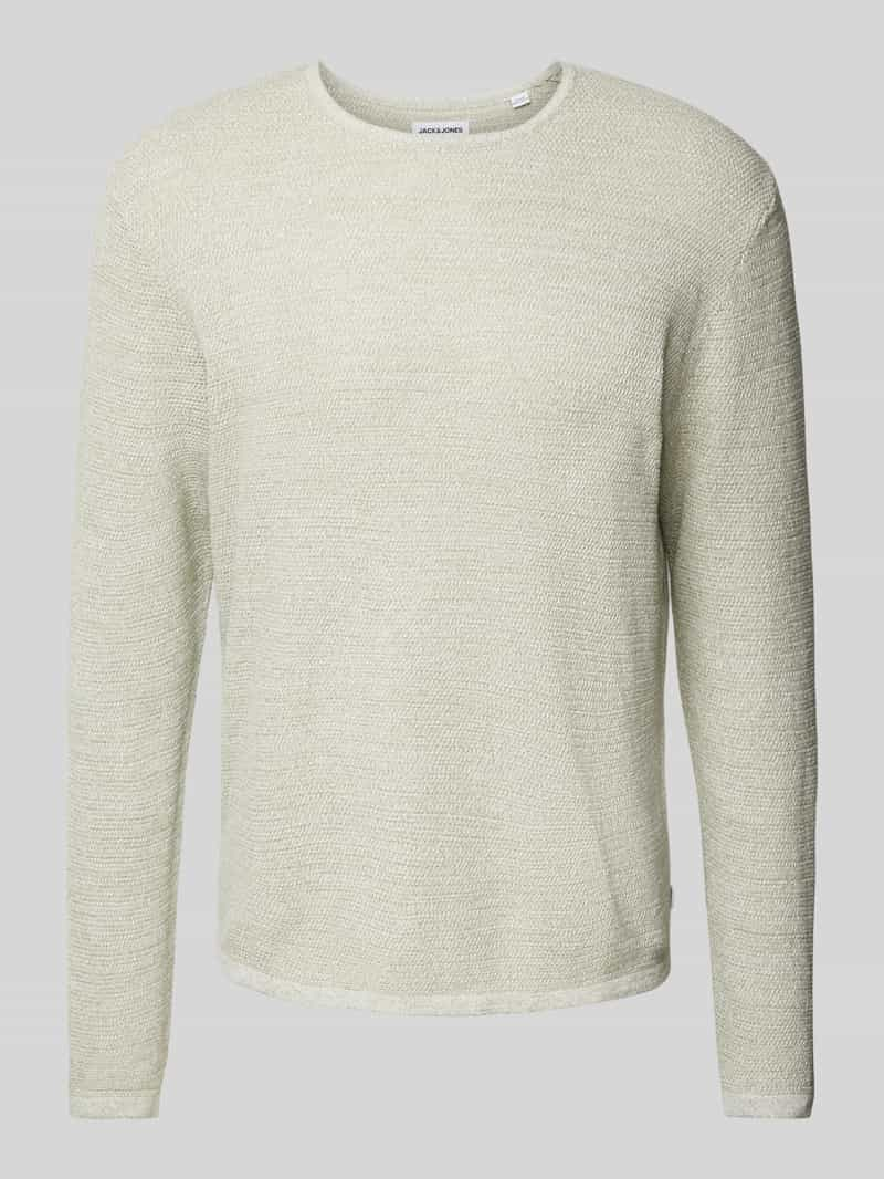 Jack & jones Gebreide pullover met ribboorden, model 'GEORGE'