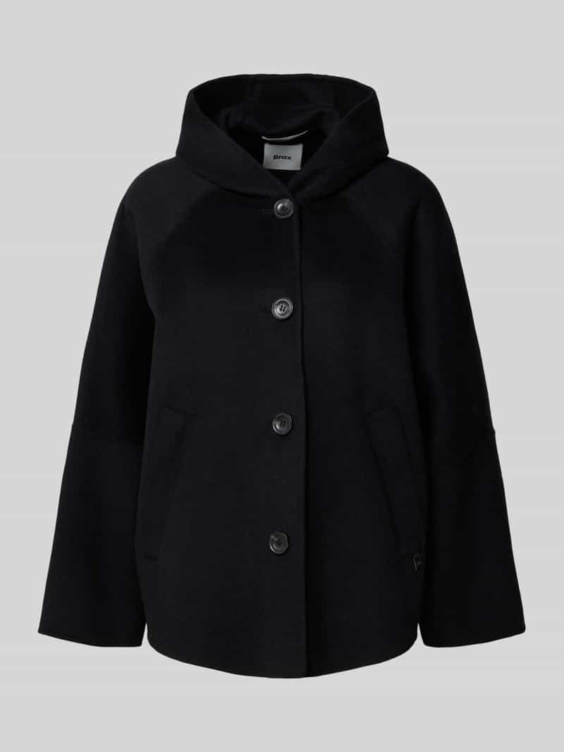 BRAX Relaxed fit wollen jack met wijde mouwboorden model 'Dublin'