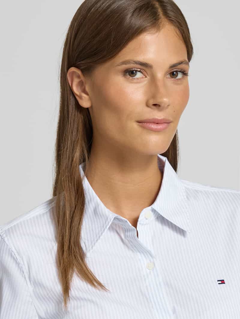 Tommy Hilfiger Regular fit overhemdblouse van katoenmix