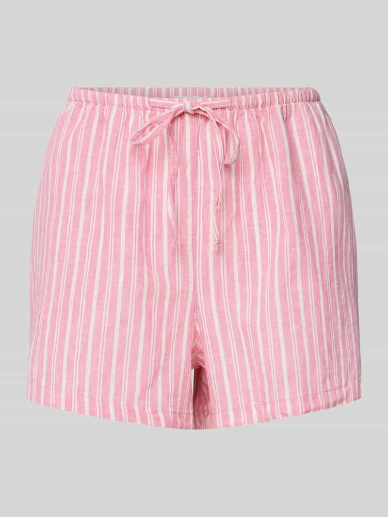 Gina Tricot Korte relaxed fit linnen broek met tunnelkoord