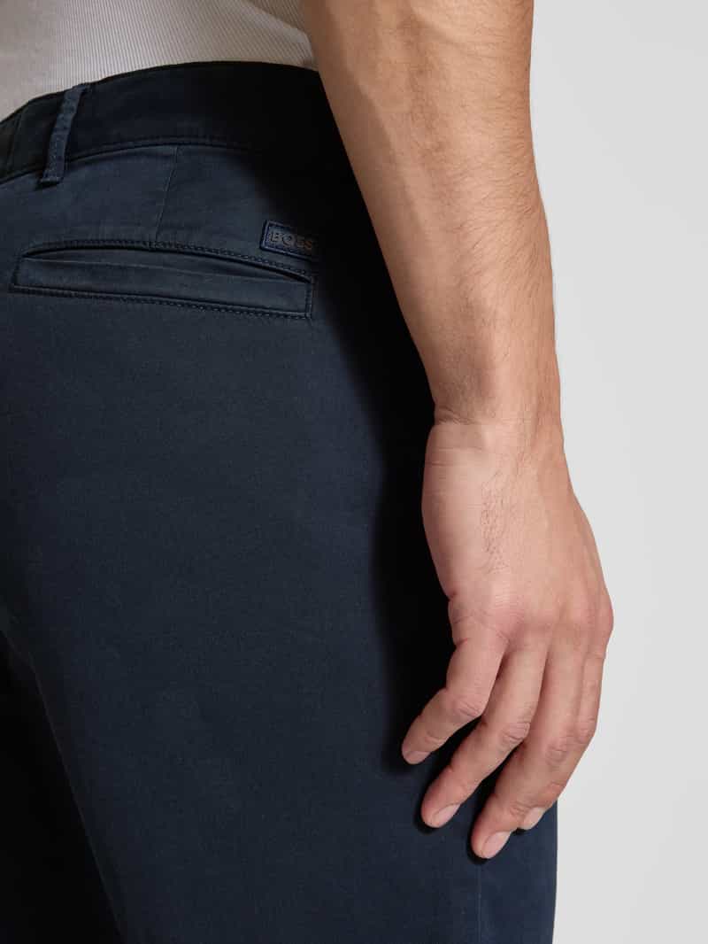 Boss Orange Korte slim fit chino met ceintuurlussen