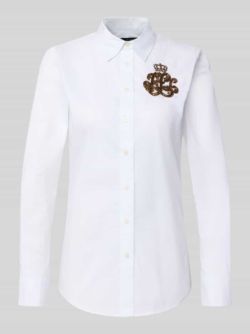 Lauren Ralph Lauren Slim fit blouse met logo van kralen model 'JAMELKO'