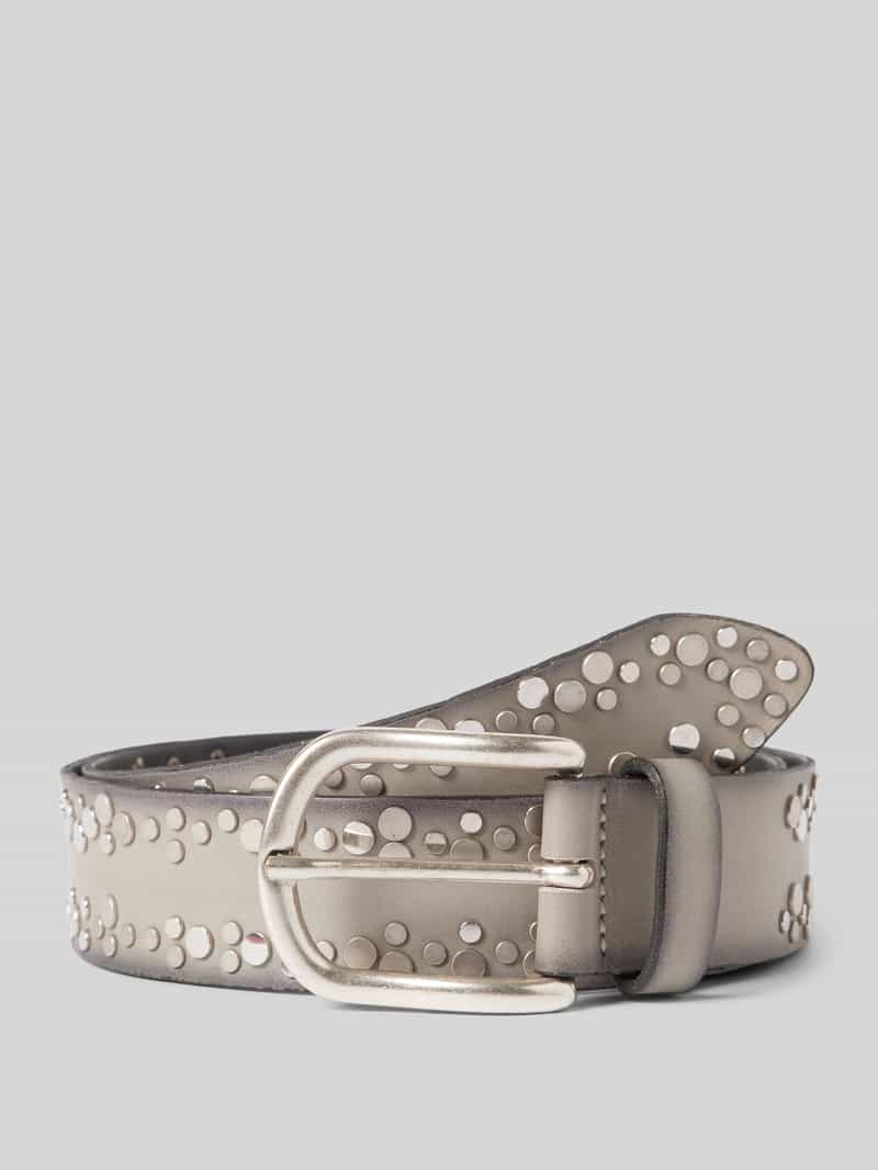 Vanzetti Riem van leer met studs en doornsluiting