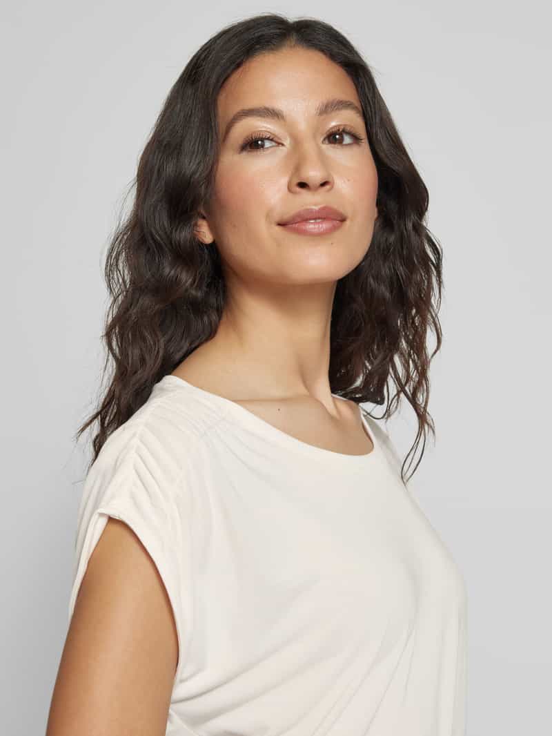 Christian Berg Woman T-shirt met geribde ronde hals
