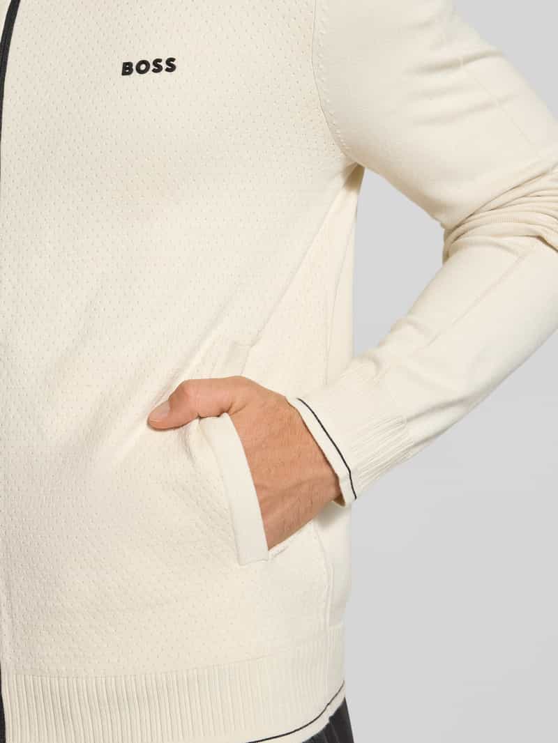 BOSS Green Regular fit sweatjack van viscosemix model 'KN_LEAGUE FZ'