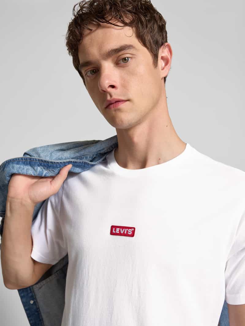 Levi's Relaxed fit T-shirt met labelstitching en ronde hals