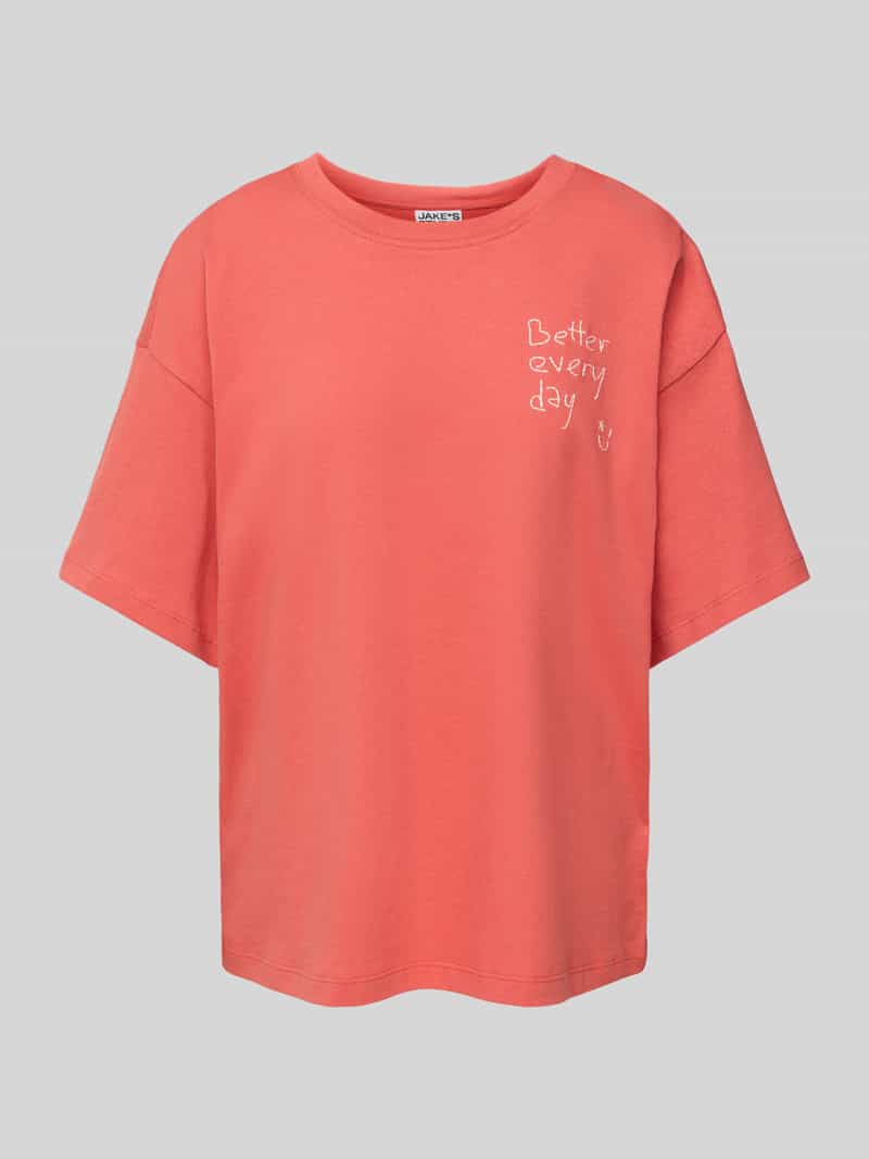 Oversized T-shirt met sattementstitching