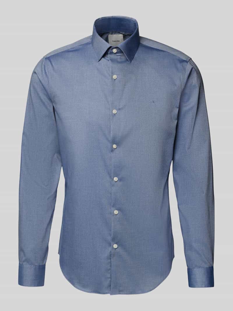 CK Calvin Klein Slim fit zakelijk overhemd met kentkraag