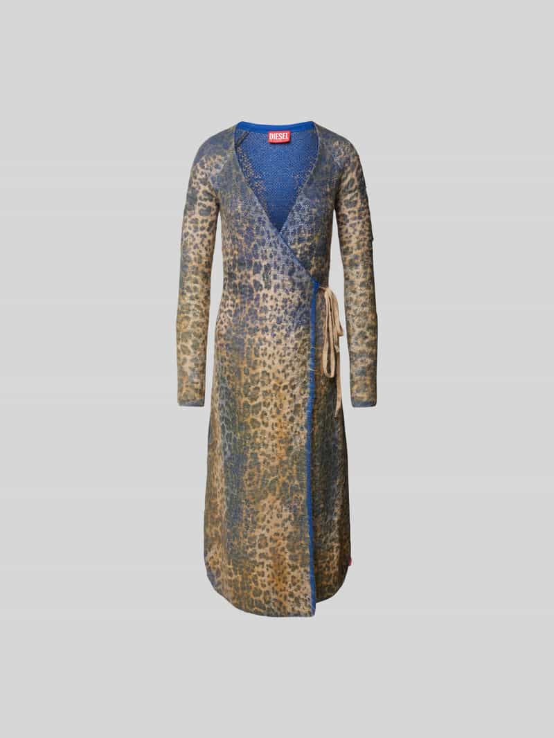 Midi-jurk met v-hals