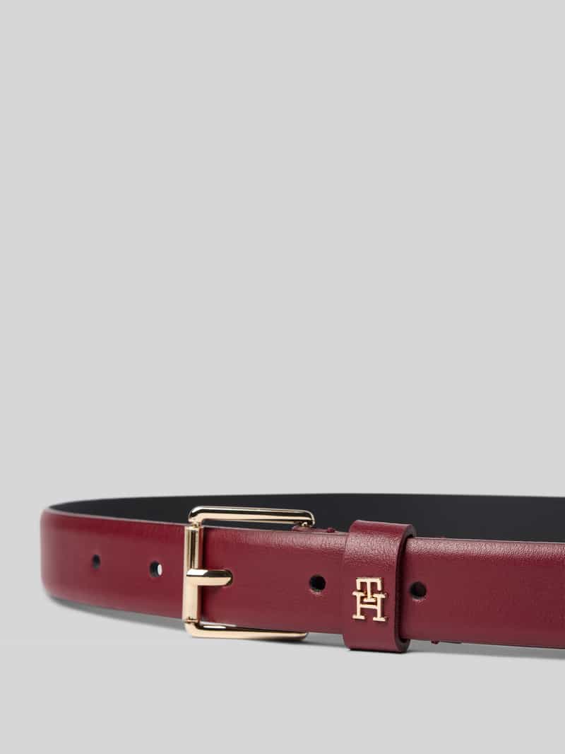 Tommy Hilfiger Leren riem met hoekige gesp
