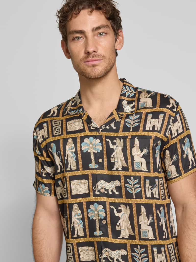 BOARDIES Regular fit vrijetijdsoverhemd met borstzak model 'Mesopotamia'