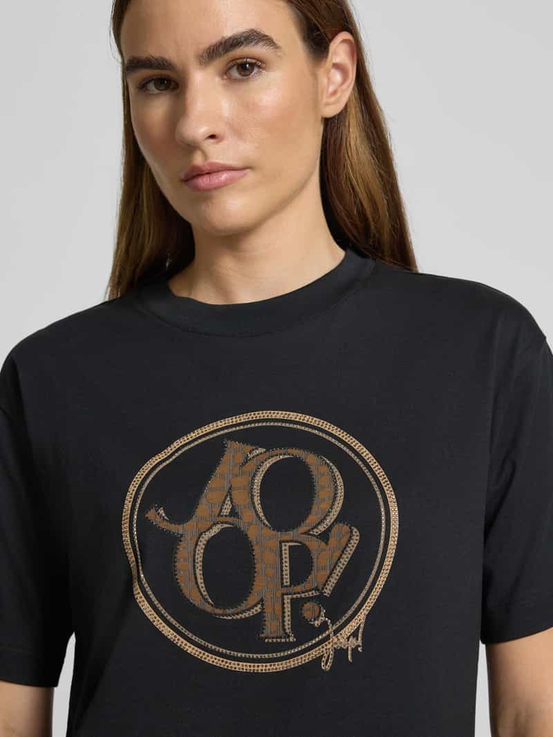 Joop! T-shirt met labelprint model 'Tashi'