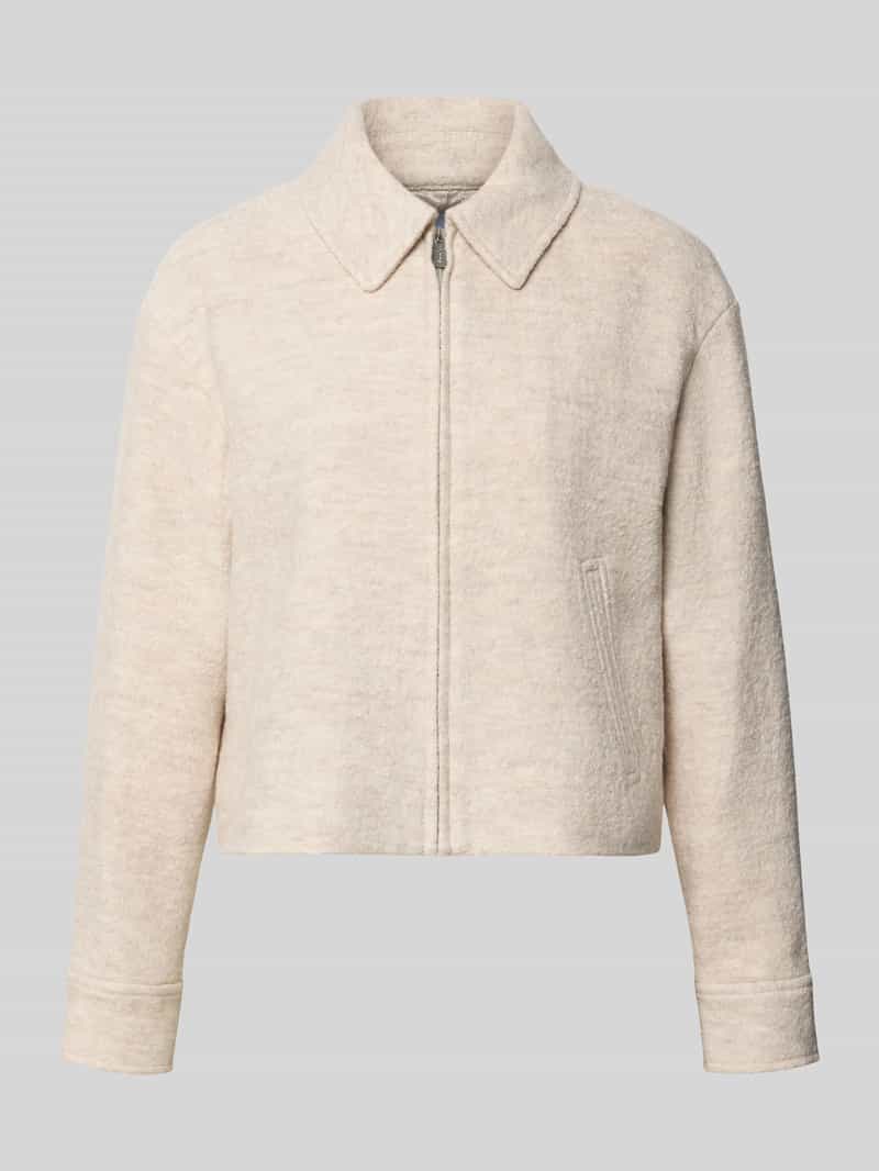 Comma Regular fit blazer van mix van viscose en wol met steekzakken