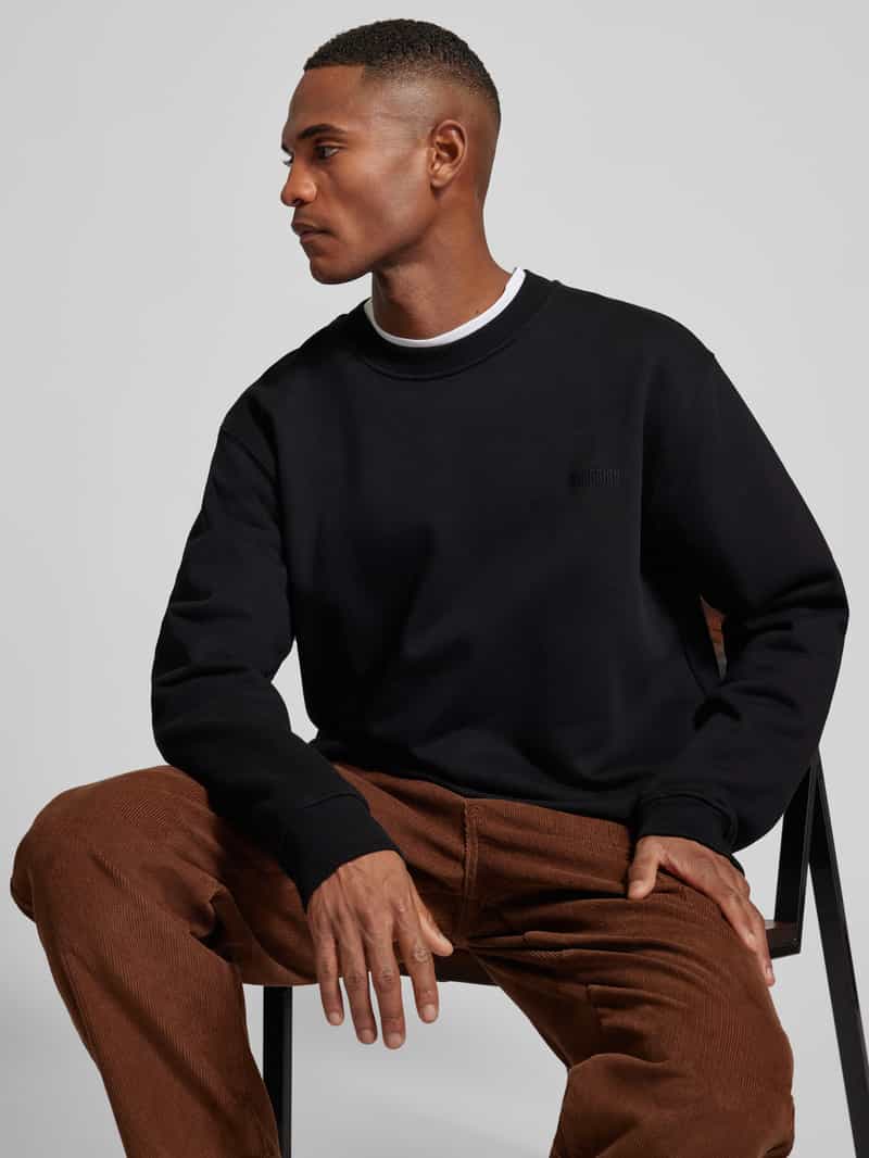 WOODBIRD Sweatshirt met labelstitching model 'Cane'