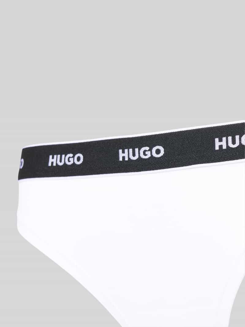 HUGO String van katoenmix in een set van 3 stuks model 'THONG'