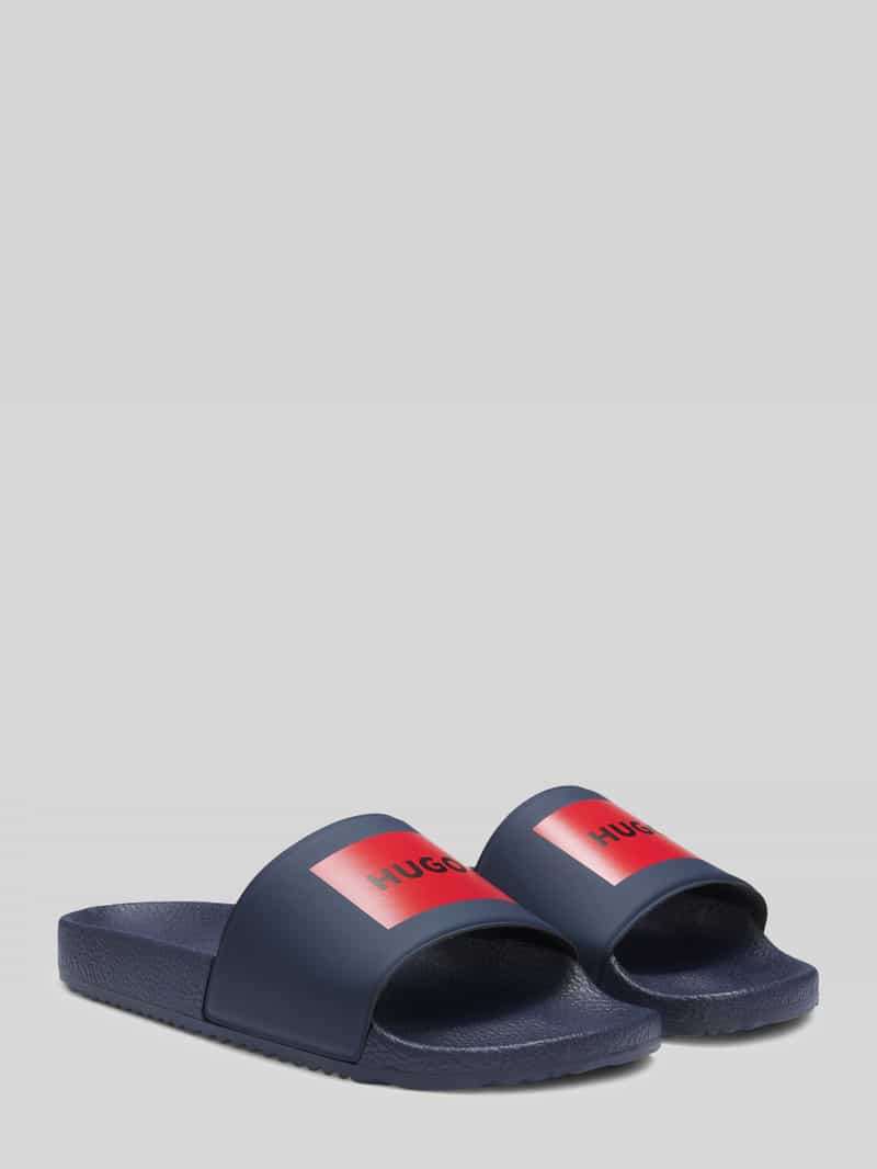 Badslippers met logoprint