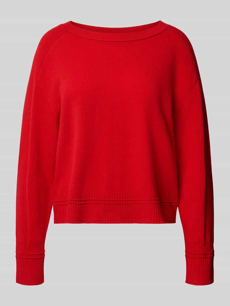 Marc Cain Wollen pullover van een mix van scheerwol en kasjmier met boothals