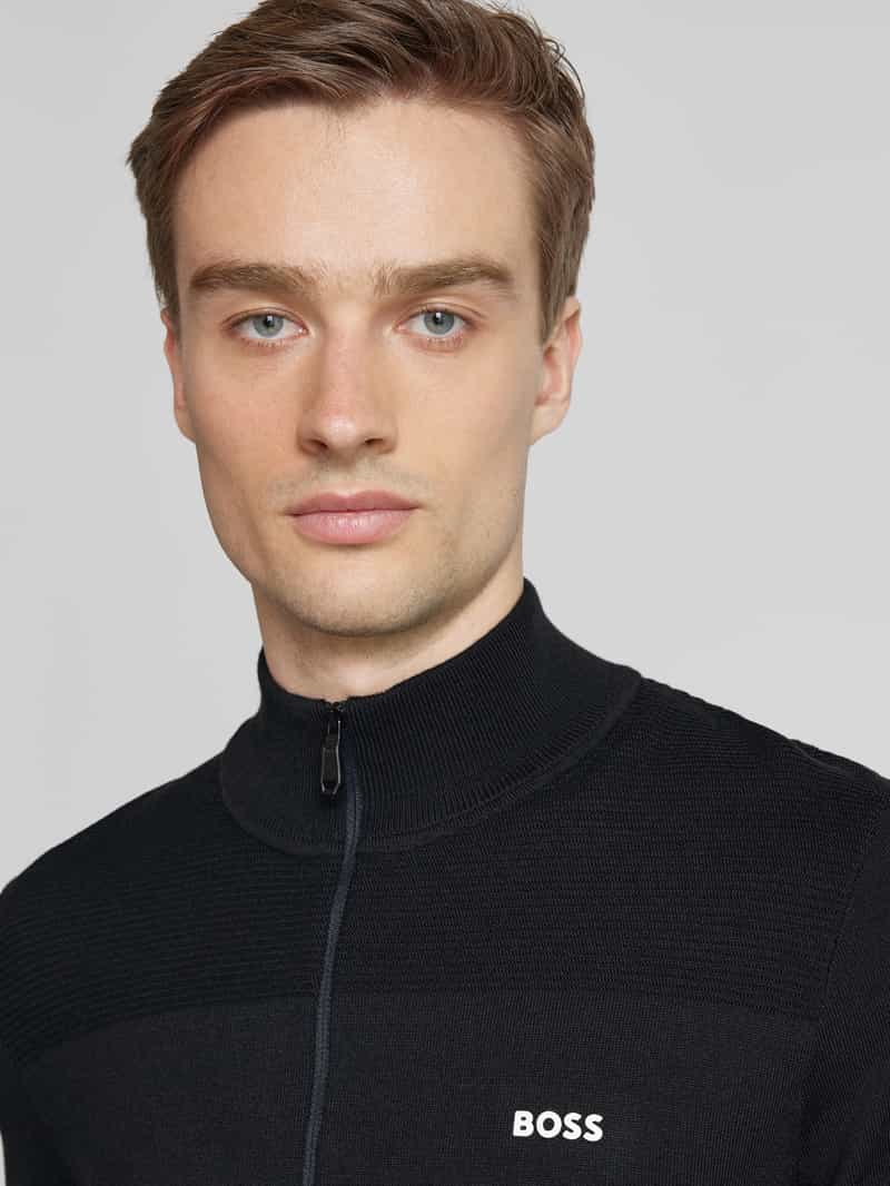 BOSS Green Schipperstrui met labeldetail model 'Momentum'